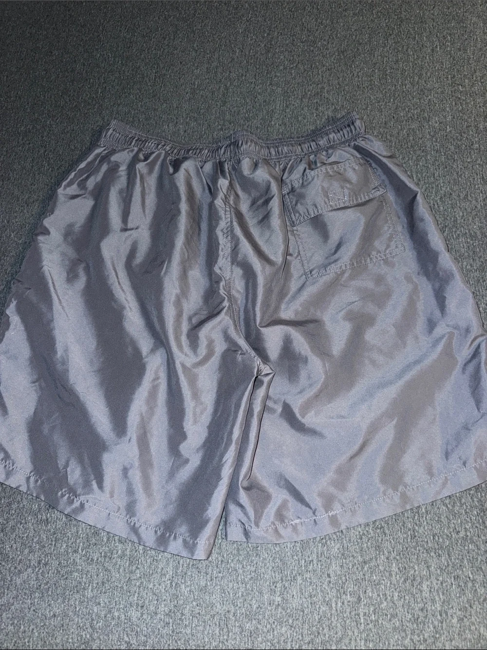 Men's Swim Trunks in Charcoal with Yellow Drawstring